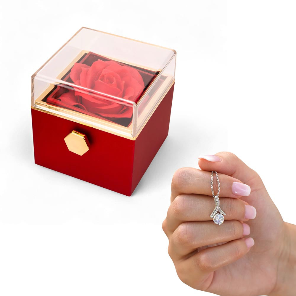 Alluring Beauty with Rotating Rose Gift Box