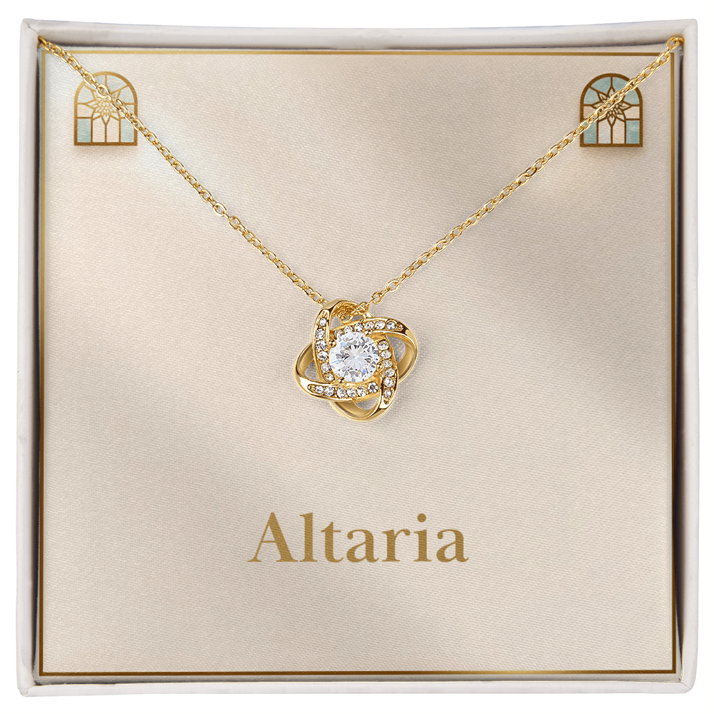 Love Knot Necklace (Yellow & White Gold Variants)