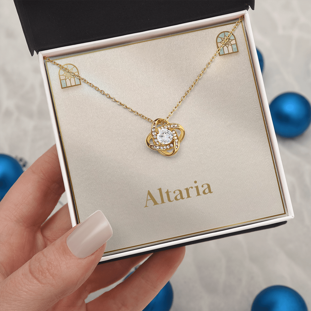 Love Knot Necklace (Yellow & White Gold Variants)