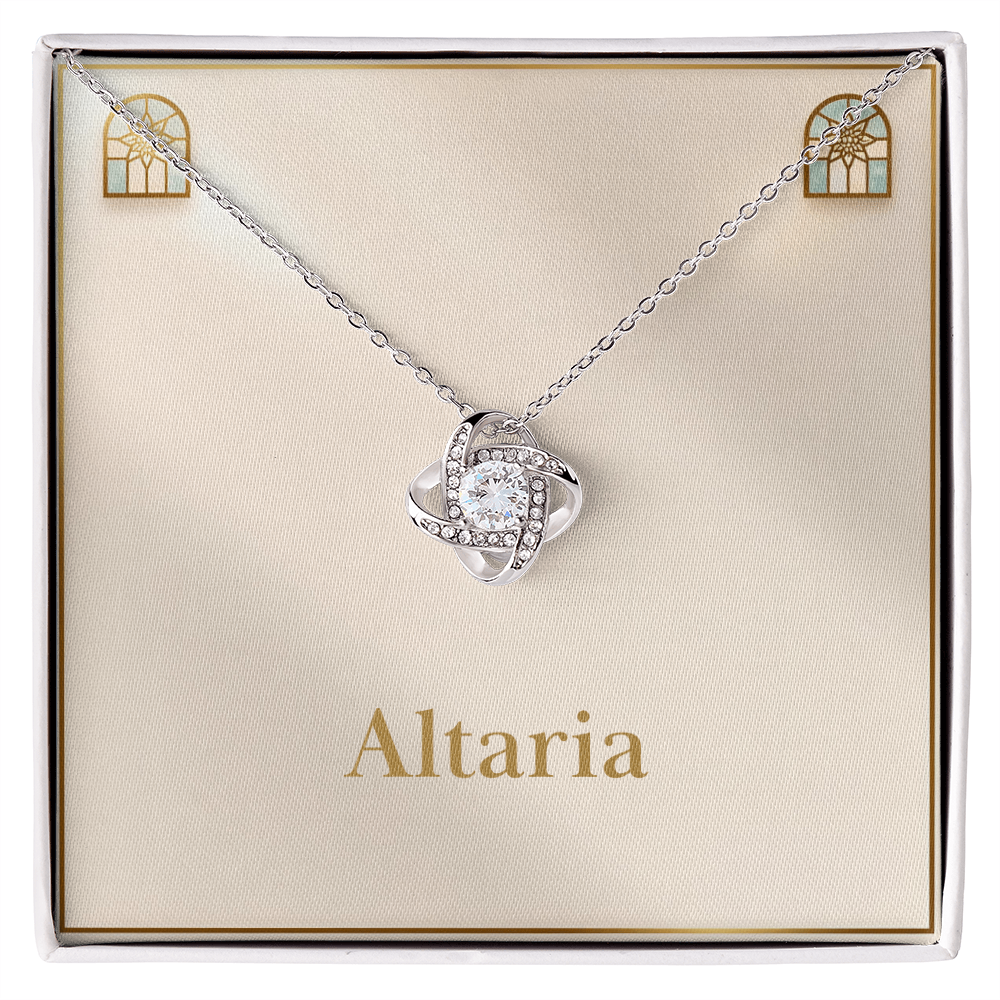 Love Knot Necklace (Yellow & White Gold Variants)