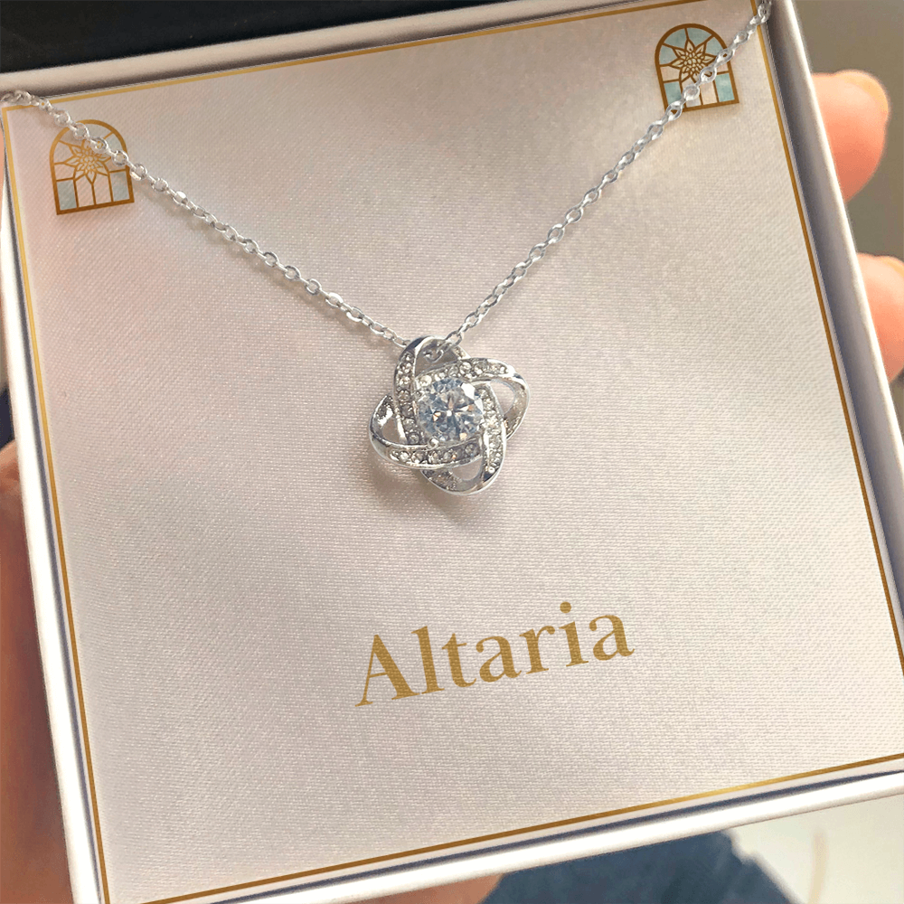 Love Knot Necklace (Yellow & White Gold Variants)