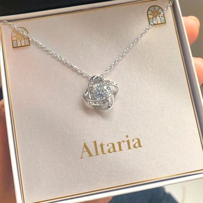 Love Knot Necklace (Yellow & White Gold Variants)