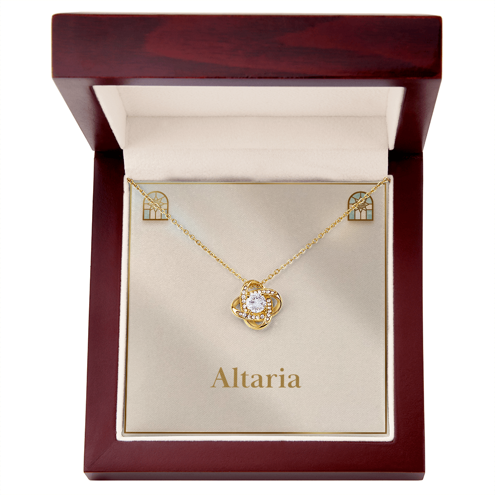 Love Knot Necklace (Yellow & White Gold Variants)