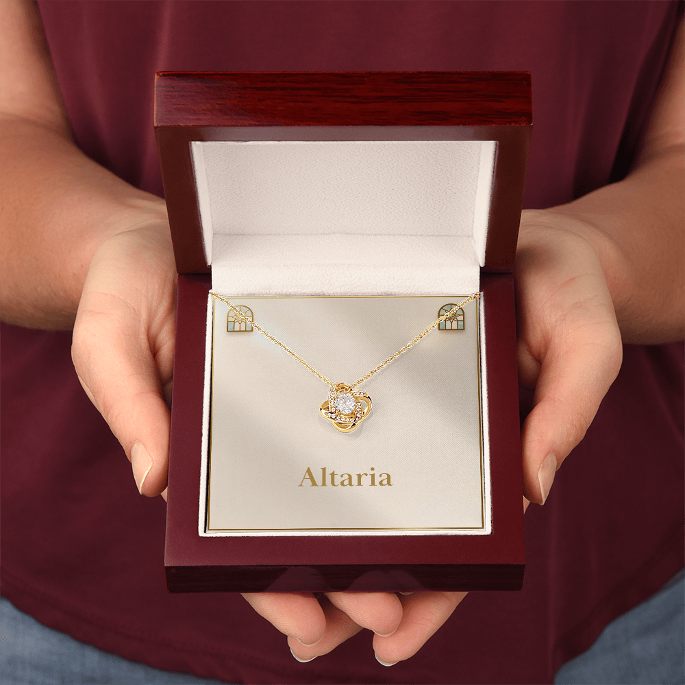 Love Knot Necklace (Yellow & White Gold Variants)