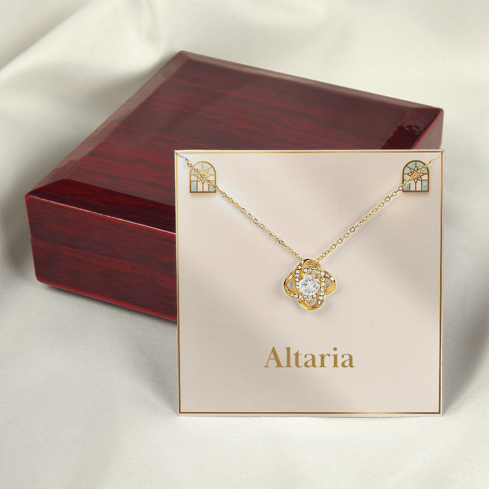 Love Knot Necklace (Yellow & White Gold Variants)