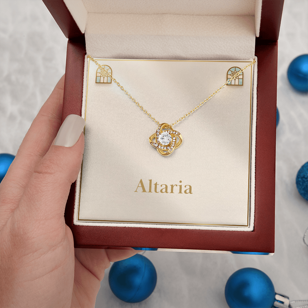 Love Knot Necklace (Yellow & White Gold Variants)