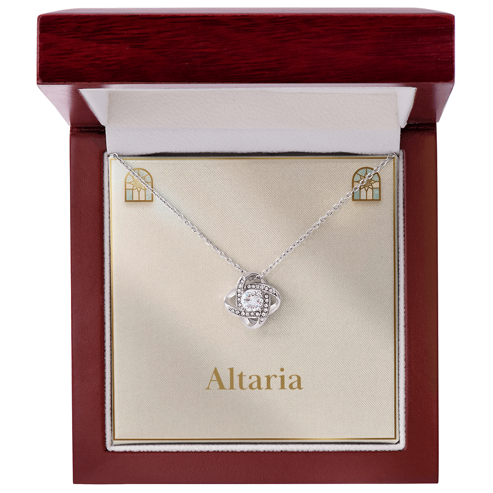 Love Knot Necklace (Yellow & White Gold Variants)