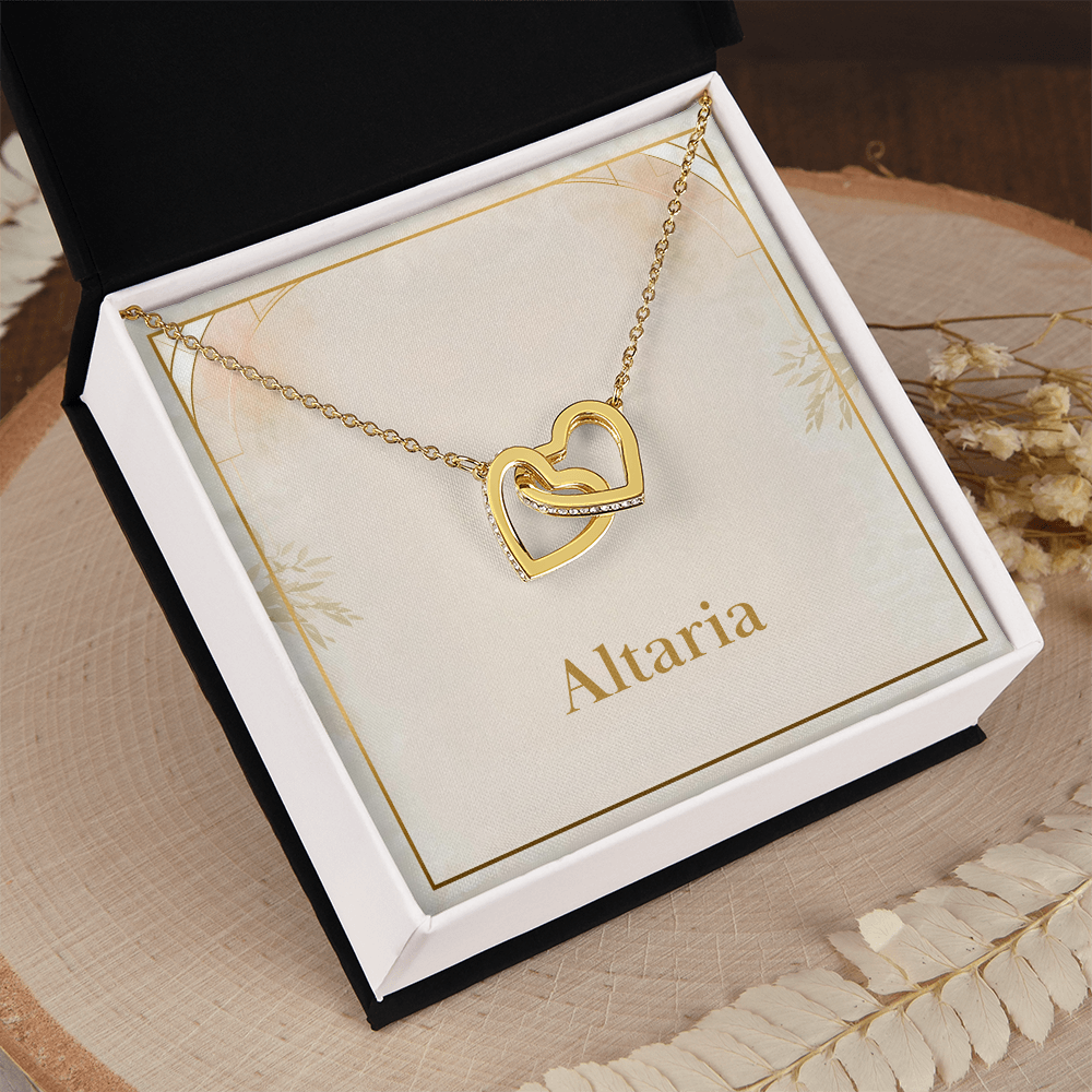 Interlocking Hearts Necklace (Yellow & White Gold Variants)