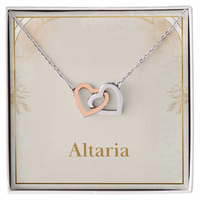 Interlocking Hearts Necklace (Yellow & White Gold Variants)