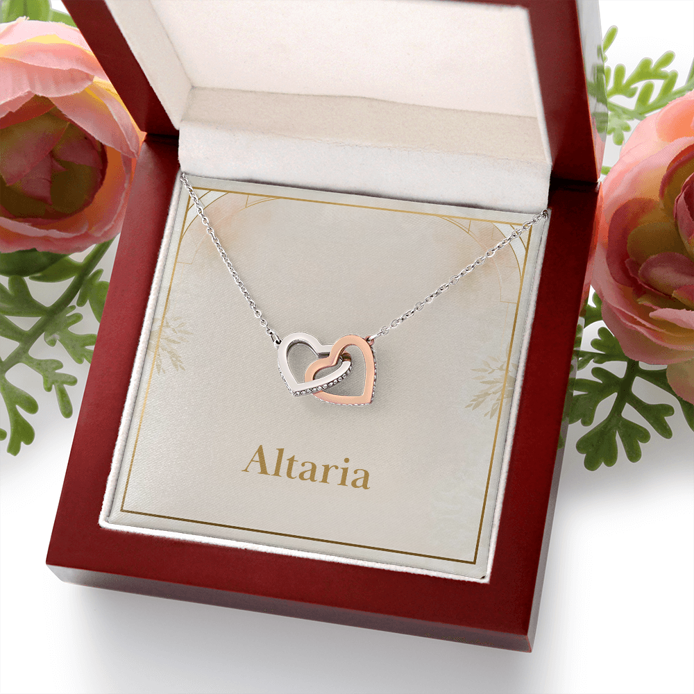 Interlocking Hearts Necklace (Yellow & White Gold Variants)