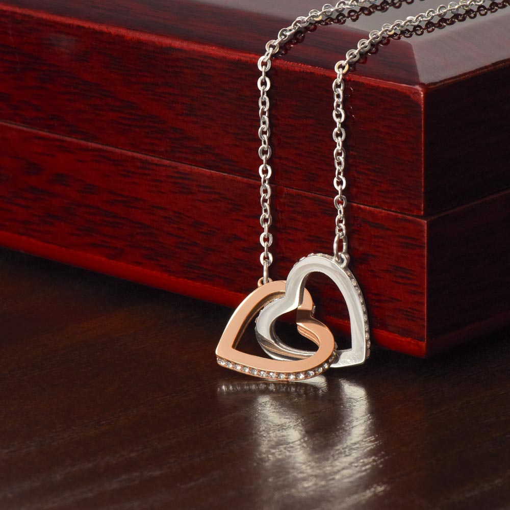 Interlocking Hearts Necklace (Yellow & White Gold Variants)