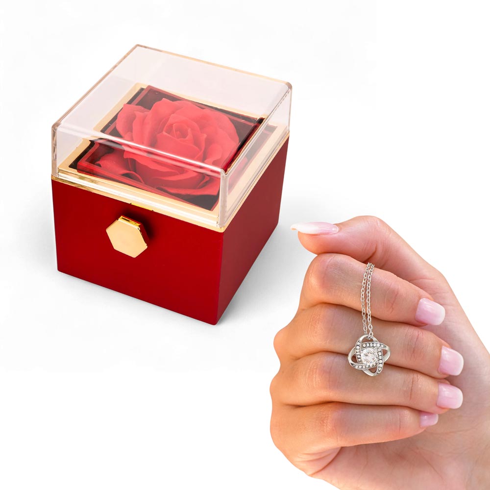 Love Knot with Rotating Rose Gift Box