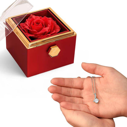 Alluring Beauty with Rotating Rose Gift Box