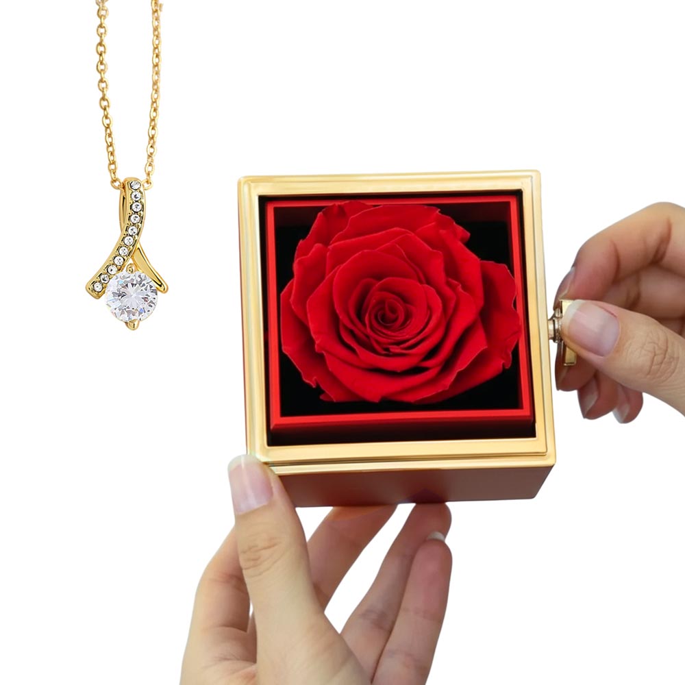 Alluring Beauty with Rotating Rose Gift Box