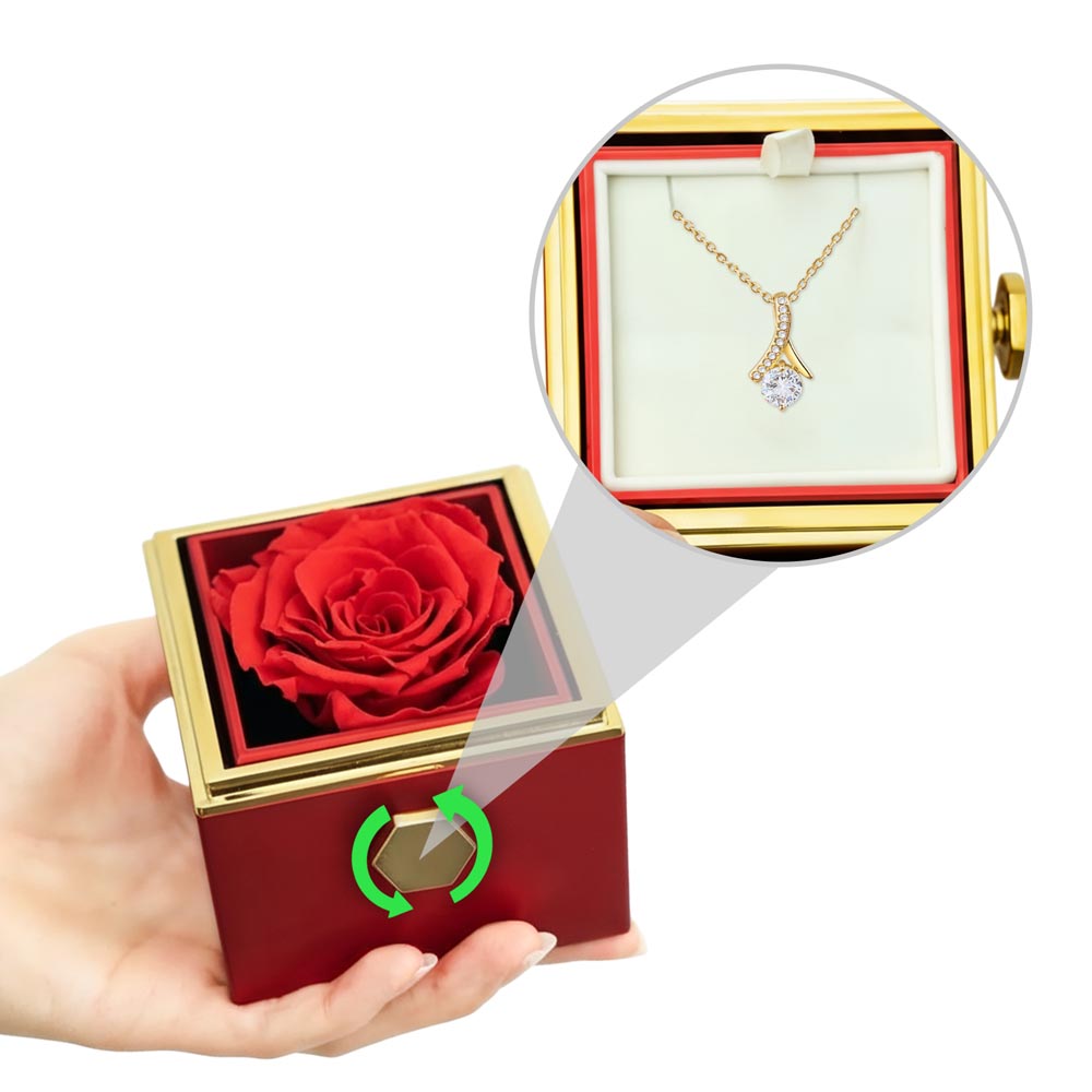 Alluring Beauty with Rotating Rose Gift Box