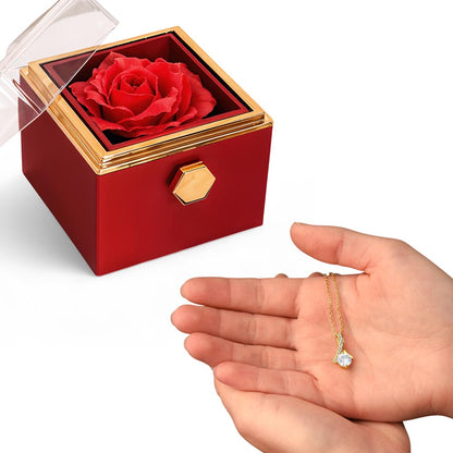 Alluring Beauty with Rotating Rose Gift Box